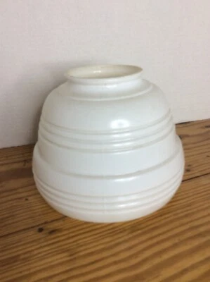 Vintage Milk Glass Light Fixture Art Deco mid century - Image 1 of 4