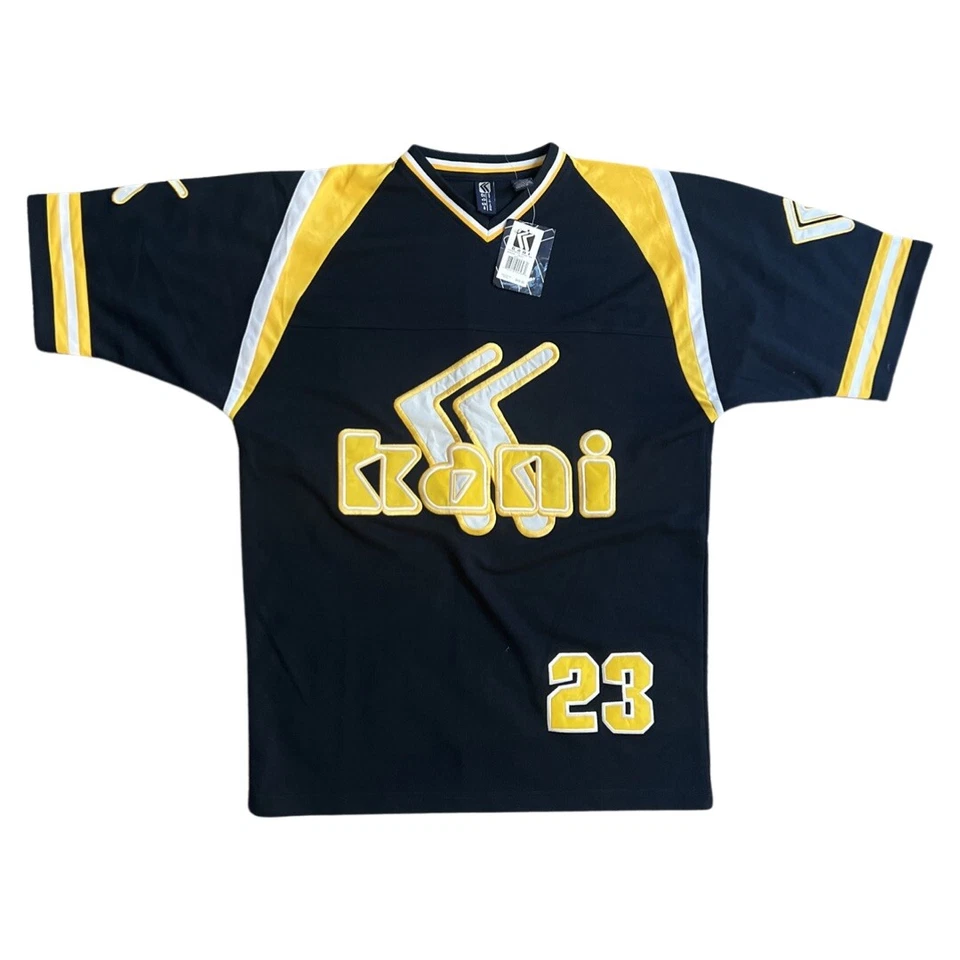 Camiseta deportiva de hockey Karl Kani Jeans vintage años 90 hip-hop grial talla grande stock muerto nueva con etiquetas Foto 1 de 3