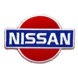 Nissan Car Patch Motorcycle 8.5cm x6cm Iron-on Sew-on Embroidered Applique - Picture 1 of 1