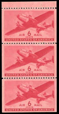 #C25a MNH Booklet Pane, PSE Graded 85,  PSE Certificate # 01400401 - Image 1 of 2