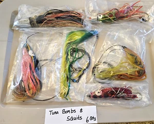 Tuna bombs Wahoo Lures Squid Jigs Lot - 6 Tuna Jigs - Picture 1 of 1