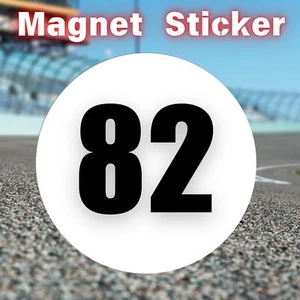 10" Diameter Round Circle Magnetic Autocross Number 82 Magnet 2pcs - Bild 1 von 1