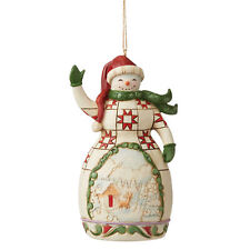Red & Green Snowman - 1 Ornament 4.25 Inch, Polyresin - Christmas Snow Man Jim