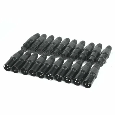 20x XLR DMX 3 Pin Male & Female MIC Snake Plug Audio Microphone Cable Connector - Image 1 of 4