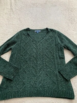 Suéter Pullover Karen Scott Mujer Bordado Manga Larga Cuello en V Verde Talla XXL Foto 1 de 4