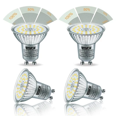 MR16 GU10 LED Bulbs Dimmable, 7W 5000K Daylight, 75W Halogen Bulb Equivalent,... - Image 1 of 4