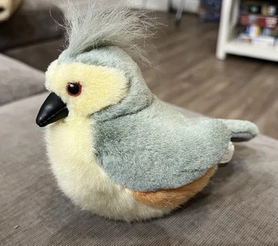Audubon Birds Plush Tufted Titmouse Wild Republic Gray Orange No Sound Box - Image 1 of 4