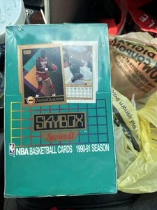 1 - 1990-91 Skybox Series 2 Basketball Factory Sealed Box (Olajuwon/Ewing on Box - Picture 1 of 1