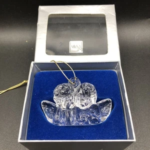 Mikasa Cherubs Joyous Collection Lead Crystal Vintage Christmas Ornament - Picture 1 of 13