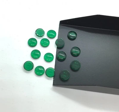 AAA Loose Gemstone Round Synthetic Emerald Fine Cabochon For Making All Jewelry - Image 1 of 4