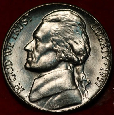 Uncirculated 1957 Philadelphia Mint Jefferson Nickel Not Silver - Image 1 of 2