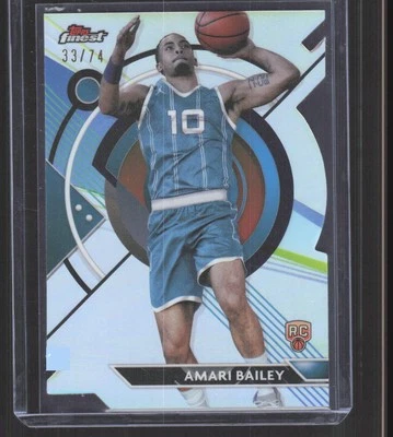2023-24 Finest #D-28 Amari Bailey #/74 Charlotte Hornets - Image 1 of 2