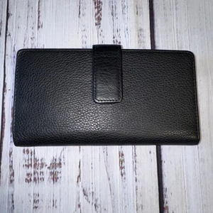 Vintage Rolf’s Pebbled Black Leather Checkbook Wallet Essentials Never Used NWT - Picture 1 of 10