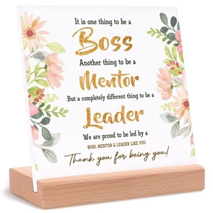 Christmas Gifts for Boss, Boss Lady Gifts for Women, Unique Office Desk Card ... - Foto 1 di 7