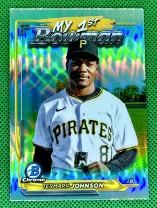 2024 Bowman Chrome #M1B-34 Termarr Johnson My 1st Bowman Pittsburgh Pirates - Picture 1 of 2