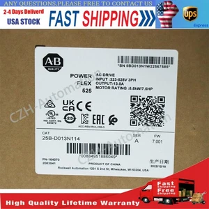 AB 25B-D013N114 /A Allen-Bradley PowerFlex 525 5.5kW 7.5Hp AC Drive US Free Tax - Picture 1 of 5