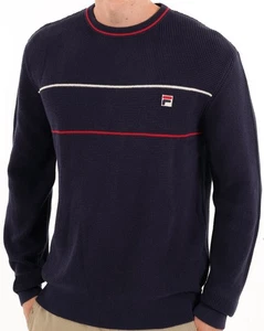 Fila Vintage Kallum Waffle Knit Navy - Picture 1 of 3