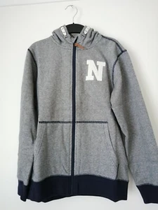 H&M Boy's Blue Stripe hooded Jacket Size 10-12year Old - Picture 1 of 11