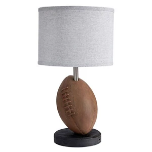 Football Table Lamp with USB Port – 20" Touch Light for Kids or Sports Fans - Picture 1 of 7
