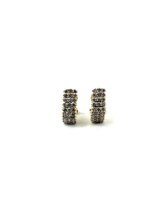 Vintage 14K Yellow Gold Approx 0.54Ct Diamond Omega Back Earrings 2.95dwt - Picture 1 of 8
