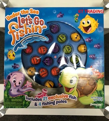 Under The Sea LET'S GO FISHIN' Fishing w/ Pole Motorized Game Board for Kids  - Image 1 of 3