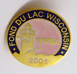 Fond Du Lac - Escena del faro - WWBA - 2001 - Wisconsin - Pin de solapa vintage - Imagen 1 de 6