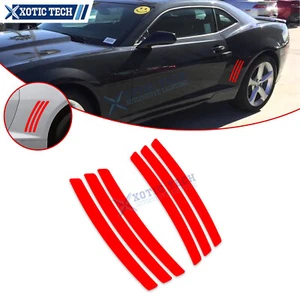 For Chevy Camaro 10-15 6pcs Sporty Side Vent Stripe Panel Insert Sticker Decal - Picture 1 of 8