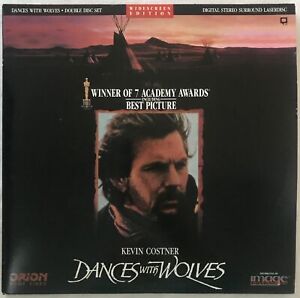 DANCES WITH WOLVES Kevin Costner LASERDISC Deluxe Wide Screen Edition MINT