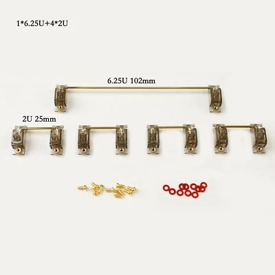 YMDK V3 PCB Mount Gold Screw in Stabilizer For Mx Mechanical Keyboard PCB(Black) - Image 1 of 4