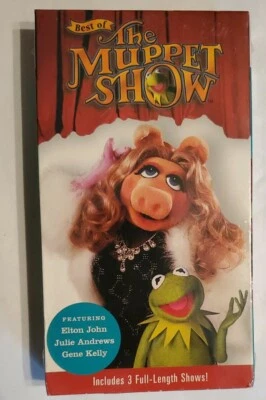 NEW BEST OF THE MUPPET SHOW VHS, 3 FULL-LENGTH EPISODES, Elton John,  Gene Kelly - Image 1 of 2