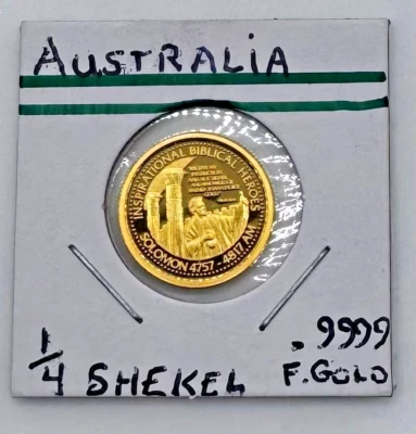 Héroes bíblicos inspiradores australianos 💥1/4 shekel de oro💥 con Salomón Foto 1 de 2