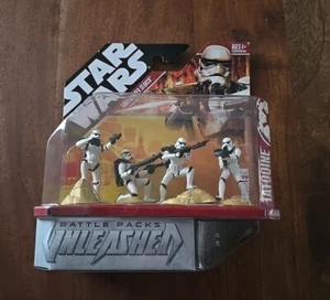 Star Wars Unleashed Battle Figure 4 Pack Sandtrooper Search 2007 Hasbro 87289 - Picture 1 of 2