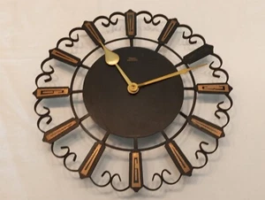 diehl wall clock wrought iron vintage clock - Picture 1 of 22