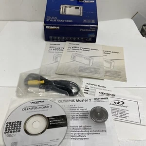 OLYMPUS Stylus TOUGH-8000 *BOX ONLY WITH MANUALS,, AV CABLE, Software Disc - Picture 1 of 11