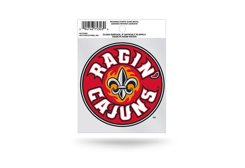 Pegatina adhesiva estática Louisiana Ragin Cajuns ¡¡NUEVA!! ¡Ventana o coche! NCAA Foto 1 de 1