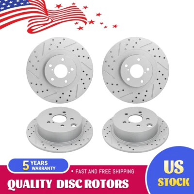 Rotores de freno delanteros traseros perforados para Subaru XV Crosstrek Forester 2013-2018 Foto 1 de 4