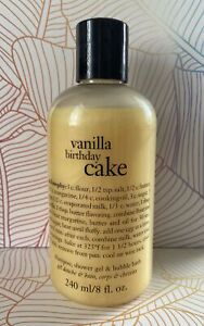 Philosophy Shampoo Shower Gel Bubble Bath VANILLA BIRTHDAY CAKE 240ml Brand New