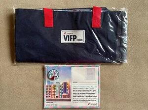 NIP Carnival Cruise Line Blue VIFP Tote Bag Diamond Platinum W/Mardi Gras Pin - Picture 1 of 2