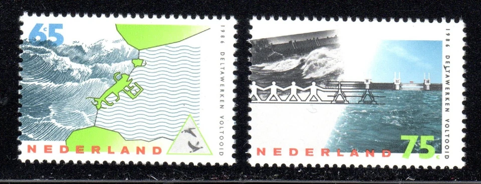 1986 Nederland SC# 708-709 - Delta Project Completion - M-NH - Image 1 of 1
