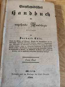 1834 German Encyclopedia Manual for Aspirating Surgeons, 1st Vol - Picture 1 of 13