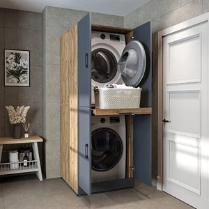 Roomart Waschmaschinenschrank " DORA " für Trockner & Waschmaschine, in 4 Farben - Bild 1 von 29