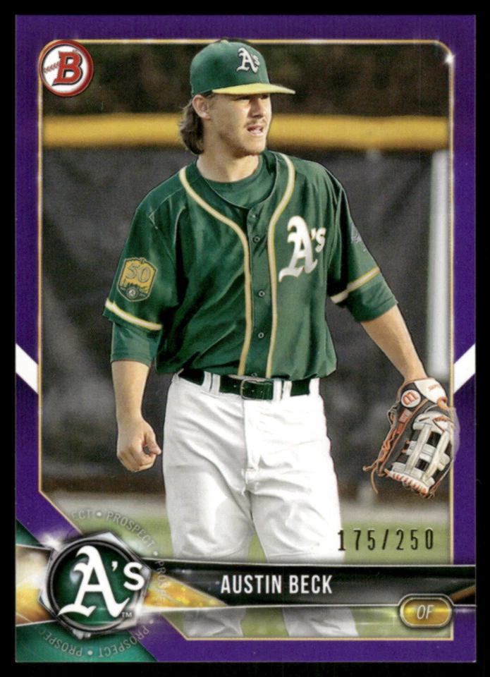 2018 Bowman #BP6 Austin Beck Prospects Purple - Image 1 of 2
