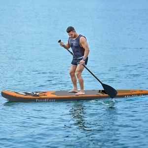11 FT Inflatable Stand Up Paddle Board, PVC SUP Paddleboard w/ Accessories - Picture 1 of 11