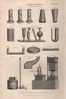 1874 Aufdruck ~ Hydro-Dynamics Hydrostatics Verschiedene Ausrüstung Apparat