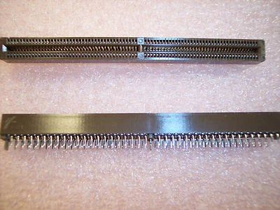 QTY (5) 80 POSITION (38/42) MICROBUS EDGE CARD CONNECTORS CELP2X80SC-3Z48 FCI - Image 1 of 4