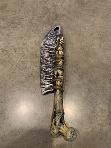 Plastic Blood Splattered Bone Cleavers 12 Inch Halloween Prop Safe - Picture 1 of 2