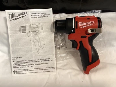 NEW Milwaukee M12 Subcompact Brushless 3401-20  3/8 in. Drill Driver - Image 1 of 4