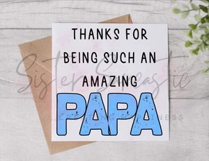 Personalised Birthday Card For Papa, Father’s Day Greetings Card - Picture 1 of 1