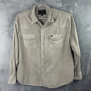 Camisa True Grit Para Hombres XL Gris Pana Cordón Abotonado Western Pearl Snap Rodeo* - Imagen 1 de 12