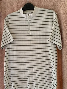 Reiss White Striped Top Sz L Benefits Charity - Picture 1 of 4